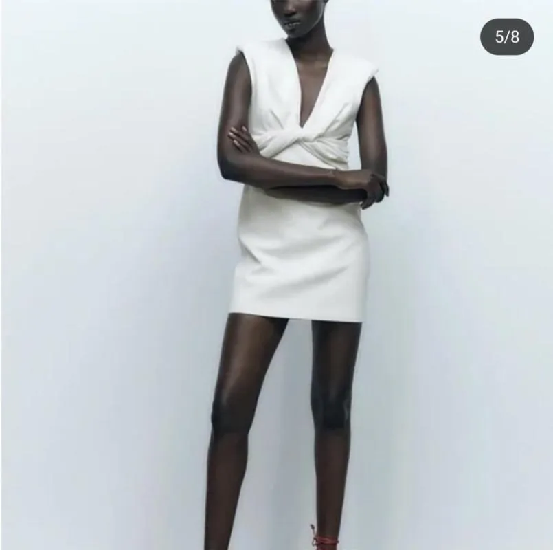 Rochie casual Zara EU 40 | Alb, Mini, Fără mâneci - Image 2