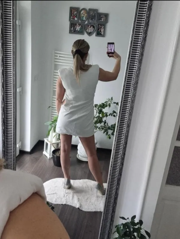 Rochie casual Zara EU 40 | Alb, Mini, Fără mâneci - Image 8