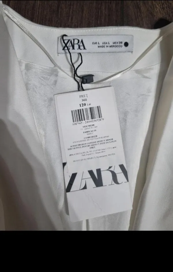 Rochie casual Zara EU 40 | Alb, Mini, Fără mâneci - Image 6