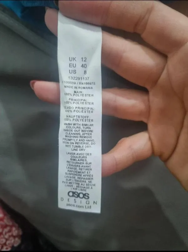 Rochie de seară ASOS EU 40 | Turcoaz, Maxi, Mânecă lungă, Satinat - Image 8