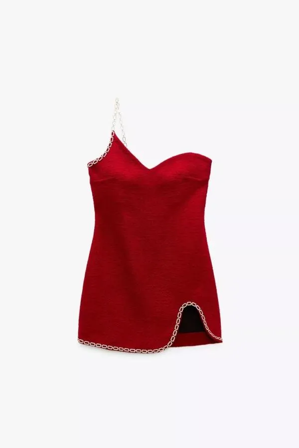 Rochie de seară Zara EU 36 | Roșu, Mini, Pe un umăr - Image 5