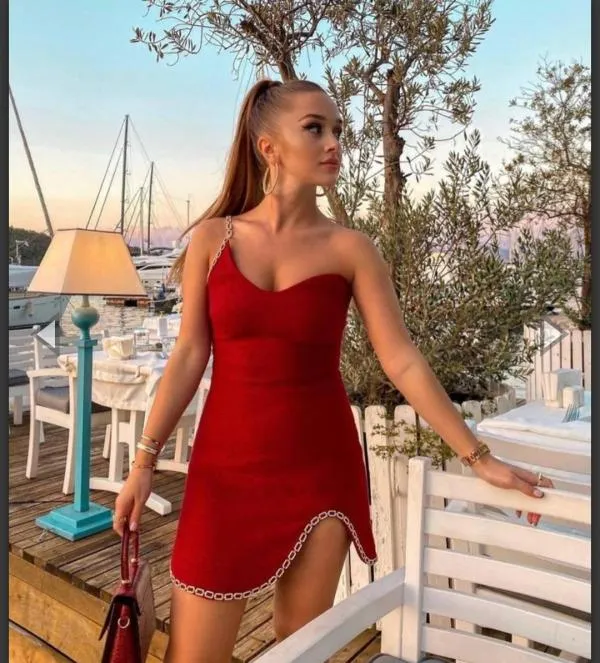Rochie de seară Zara EU 36 | Roșu, Mini, Pe un umăr - Image 7