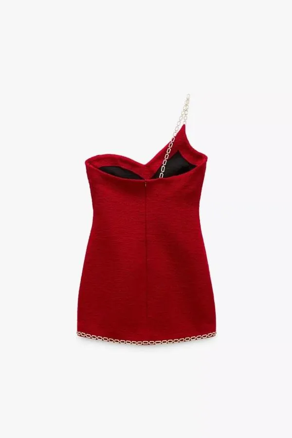 Rochie de seară Zara EU 36 | Roșu, Mini, Pe un umăr - Image 6