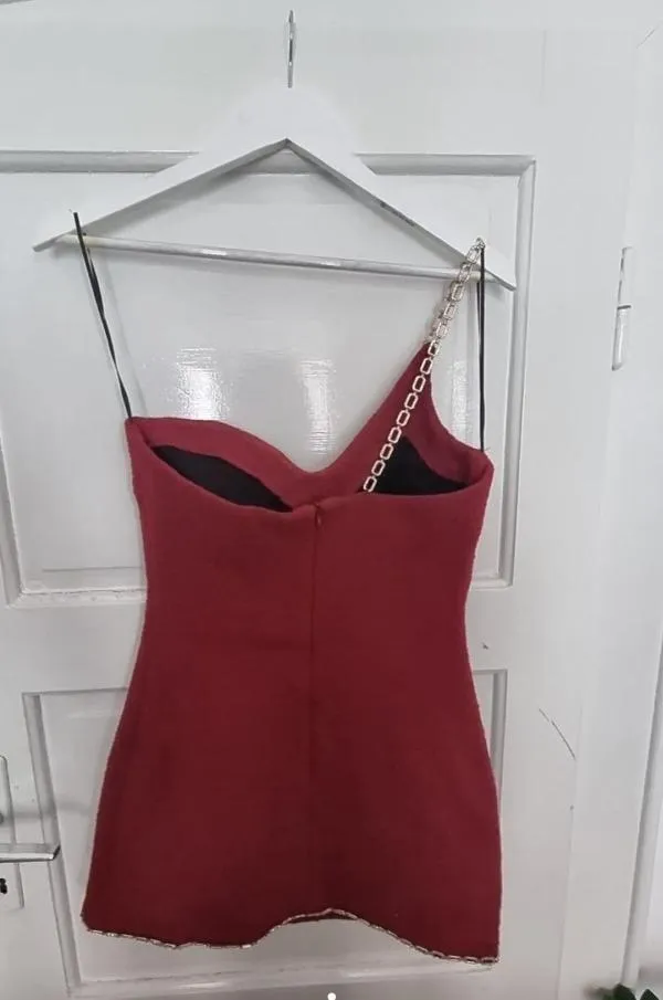 Rochie de seară Zara EU 36 | Roșu, Mini, Pe un umăr - Image 12