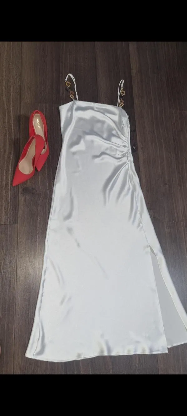 Rochie de vară Zara EU 38 | Alb, Midi, Bretele subțiri - Image 9