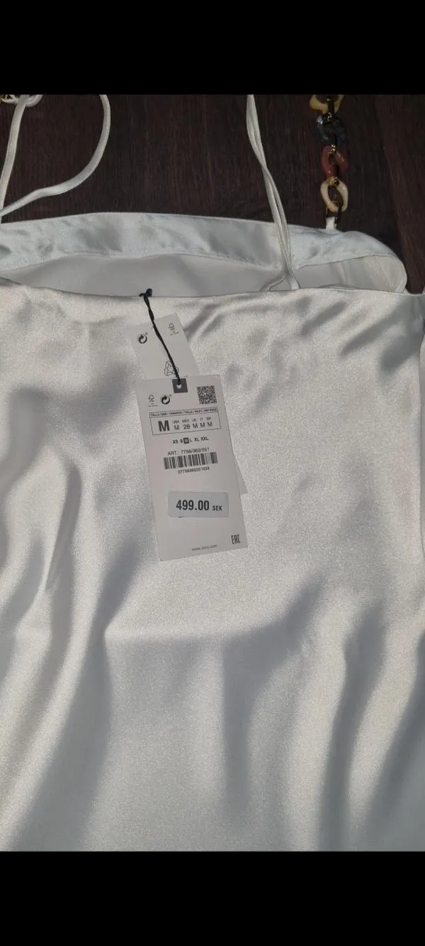 Rochie de vară Zara EU 38 | Alb, Midi, Bretele subțiri - Image 10