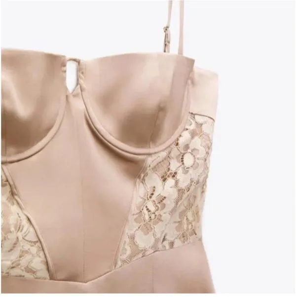 Rochie de seară Zara EU 38 | Mov, Midi, Bretele subțiri, Satinat - Image 5