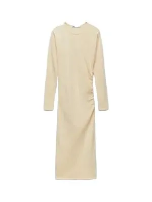 Rochie mulată Zara EU 36 | Galben, Maxi, Mânecă lungă