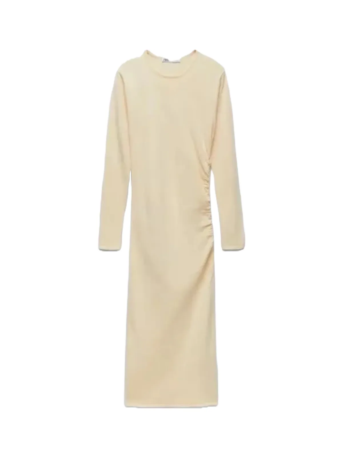 Rochie mulată Zara EU 36 | Galben, Maxi, Mânecă lungă