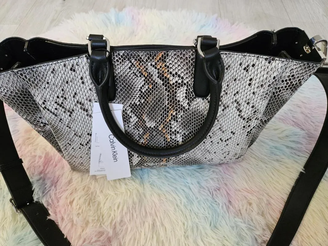 Geantă de umăr Calvin Klein | Bej, Animal print - Image 2