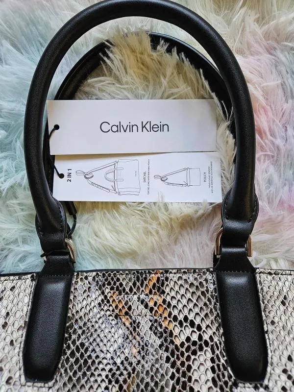 Geantă de umăr Calvin Klein | Bej, Animal print - Image 5