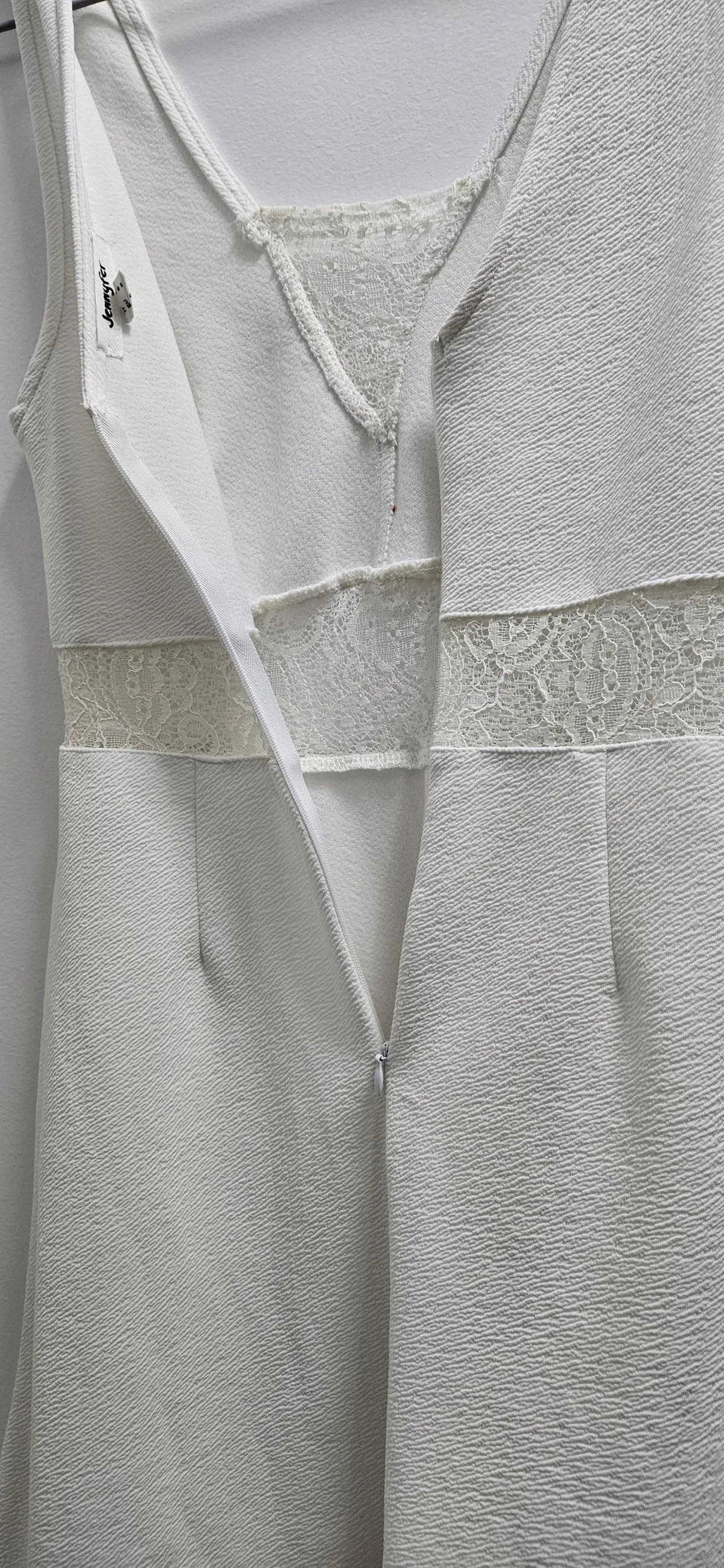 Rochie de vară Jennyfer EU 34 | Alb, Midi, Fără mâneci, Dantelă - Image 4