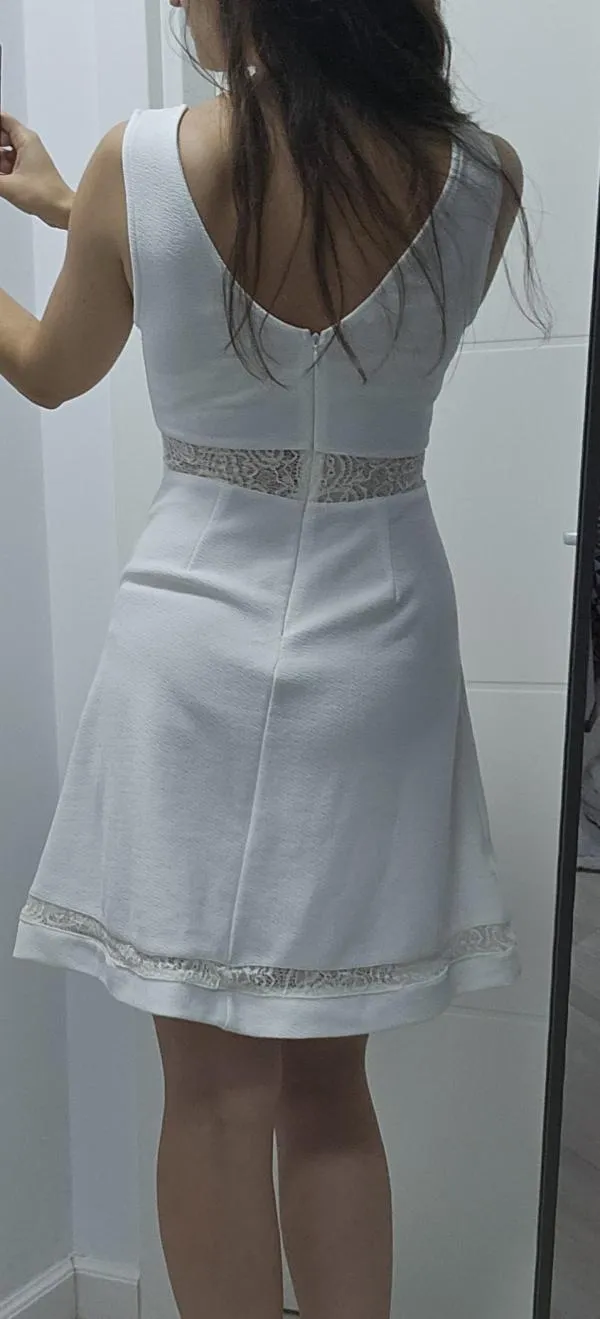 Rochie de vară Jennyfer EU 34 | Alb, Midi, Fără mâneci, Dantelă - Image 8