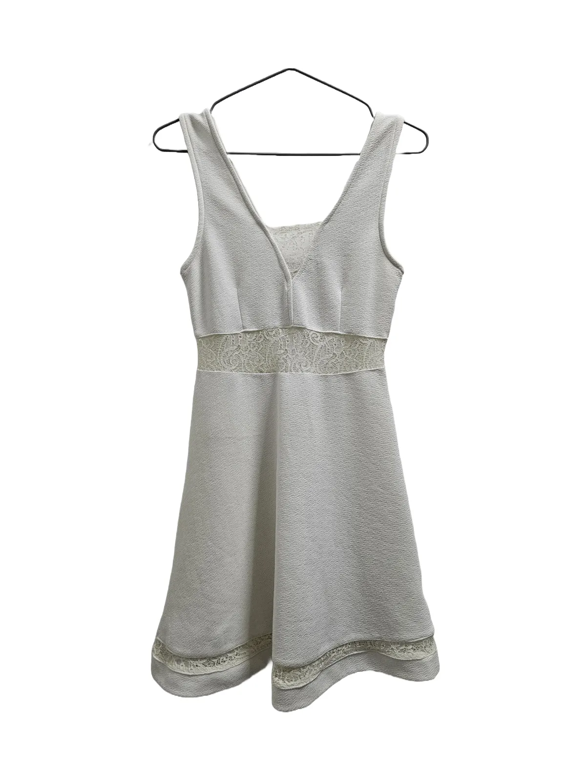 Rochie de vară Jennyfer EU 34 | Alb, Midi, Fără mâneci, Dantelă