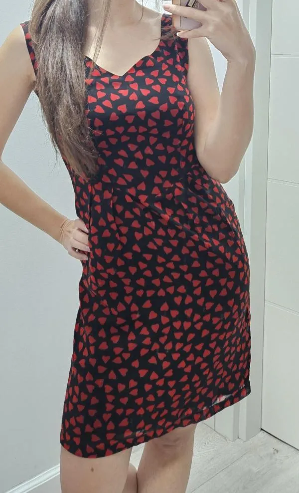 Rochie de vară Bi EU 34 | Negru, Midi, Fără mâneci, Buline & Imprimeuri mici, Poliester - Image 4