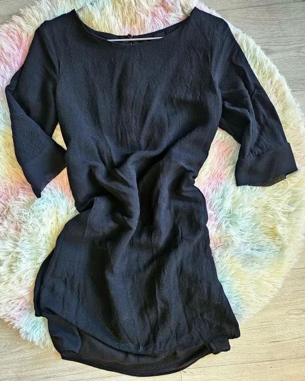 Rochie office Mango EU 34 | Negru, Midi, Mânecă trei sferturi - Image 2