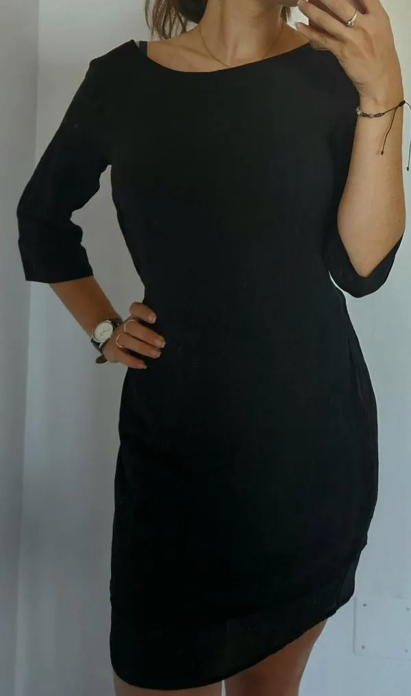 Rochie office Mango EU 34 | Negru, Midi, Mânecă trei sferturi - Image 4
