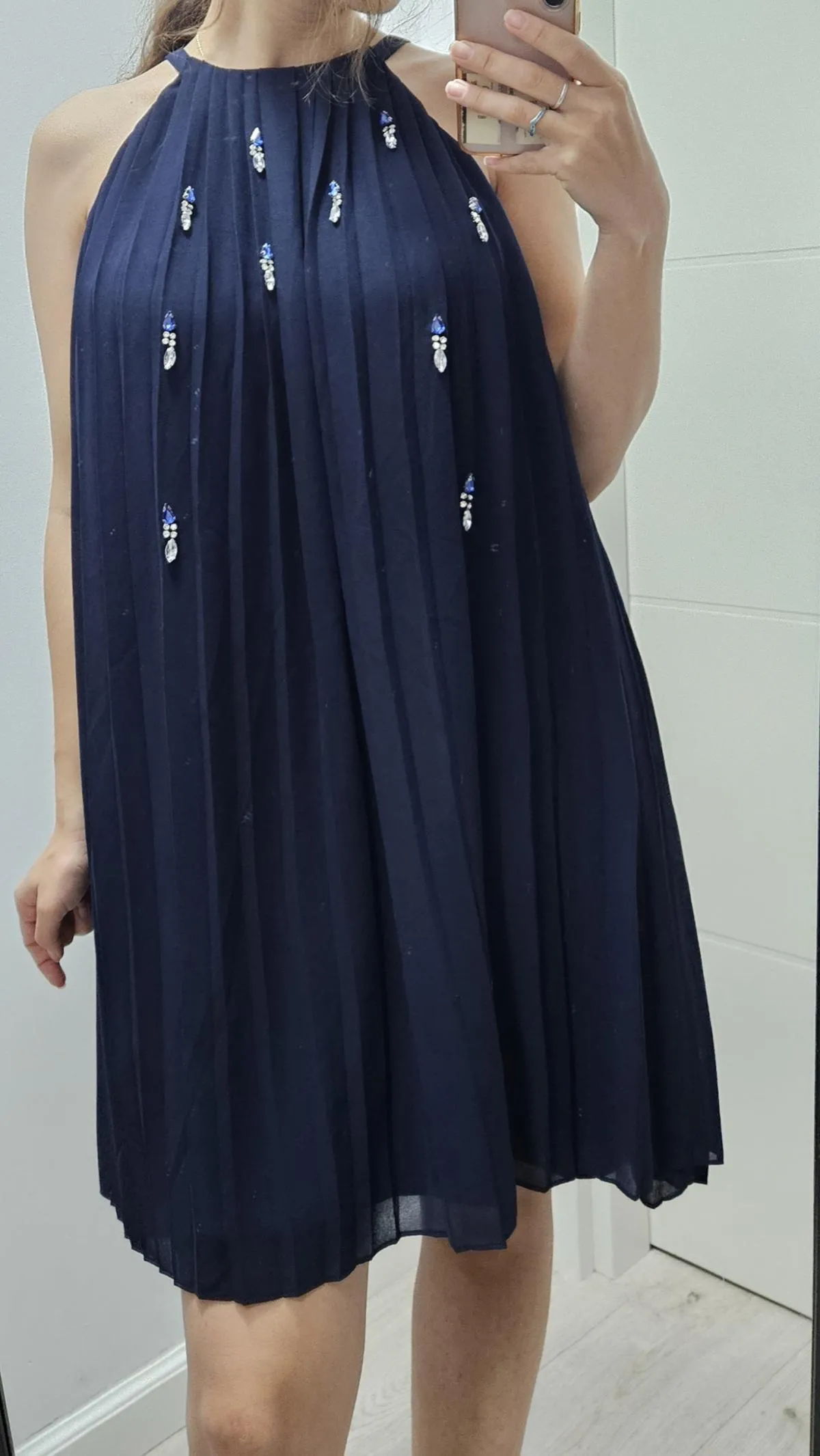 Rochie casual Badglay Mischka EU 36 | Bleumarin, Midi, Fără mâneci