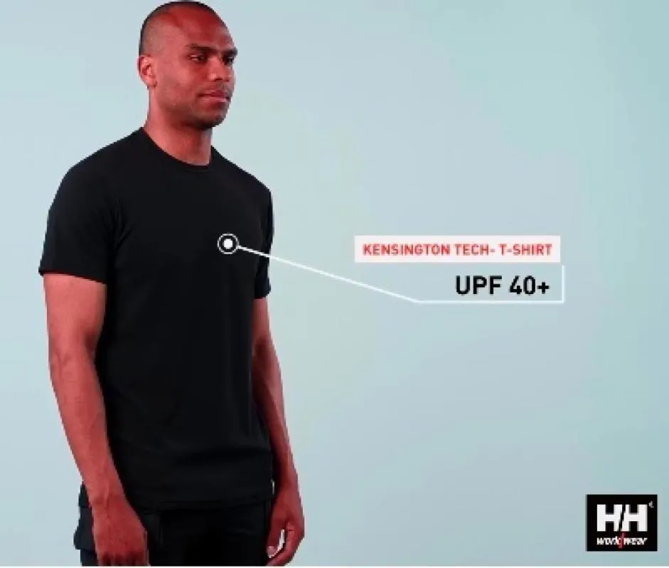 Tricou de lucru UPF 40+ HELLY HANSEN EU 54 | Negru, Mânecă scurtă, Logo, Poliamidă - Image 2