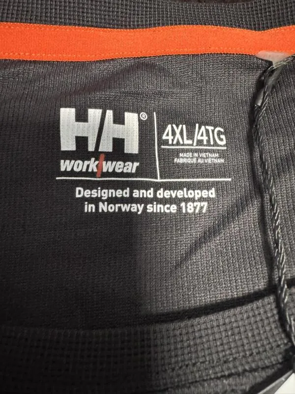 Tricou de lucru UPF 40+ HELLY HANSEN EU 54 | Negru, Mânecă scurtă, Logo, Poliamidă - Image 4