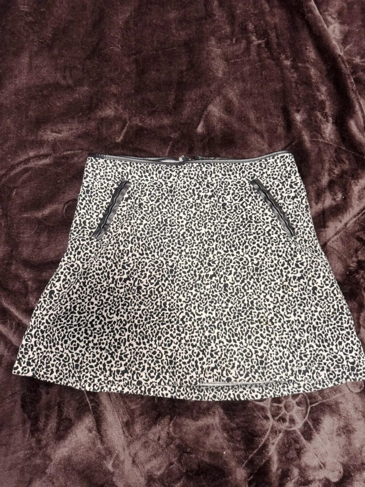 Fustă TOUT EU 38 | Negru, Mini, Animal print, Bumbac - Image 2