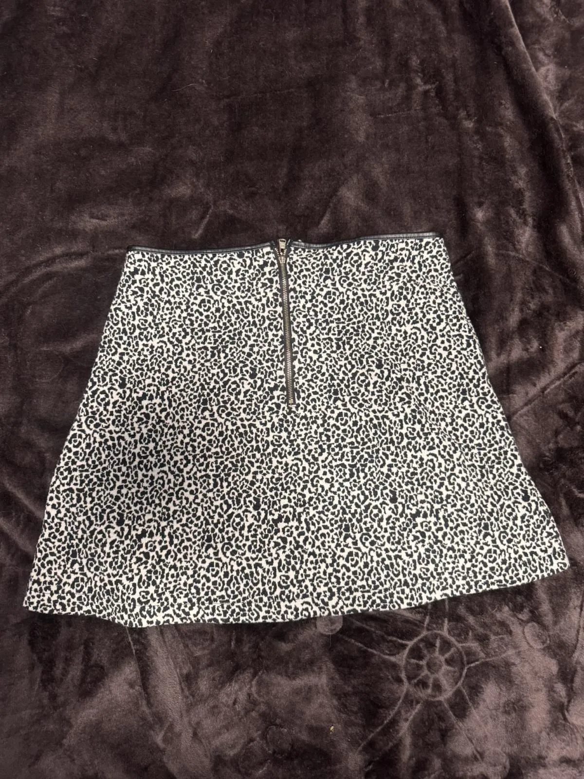 Fustă TOUT EU 38 | Negru, Mini, Animal print, Bumbac - Image 3