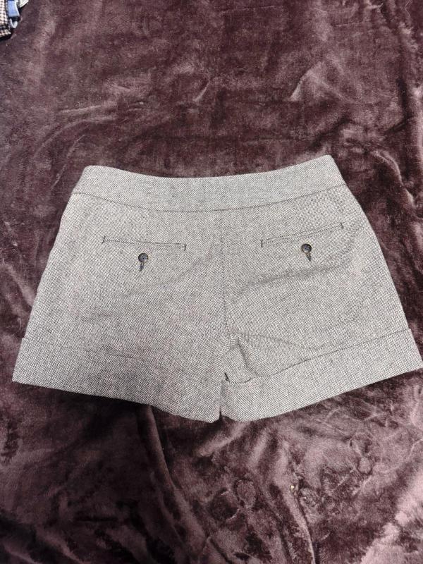 Pantaloni Express Design Studio EU 38 | Gri, Scurți, Talie joasă, Lână - Image 5