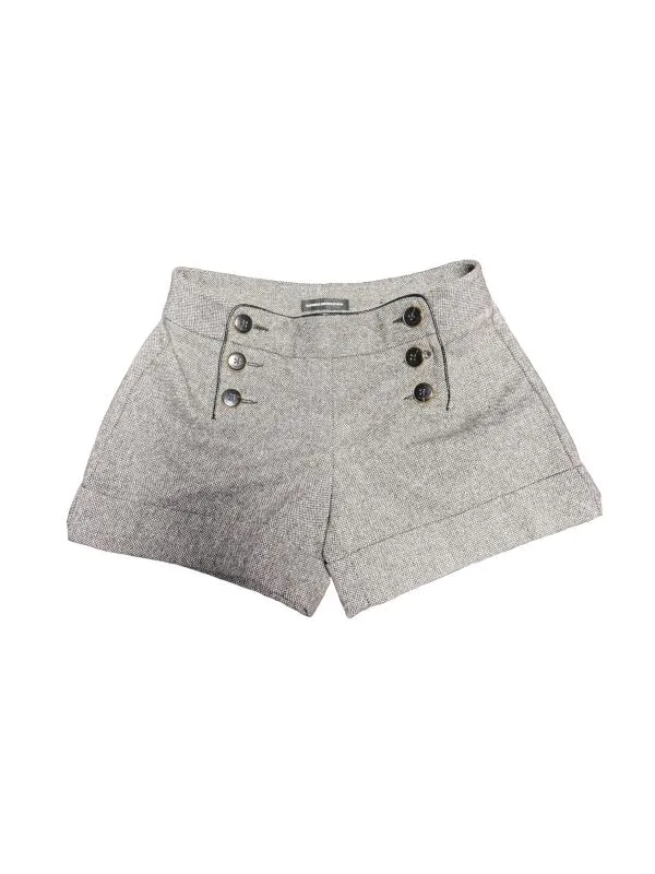 Pantaloni Express Design Studio EU 38 | Gri, Scurți, Talie joasă, Lână