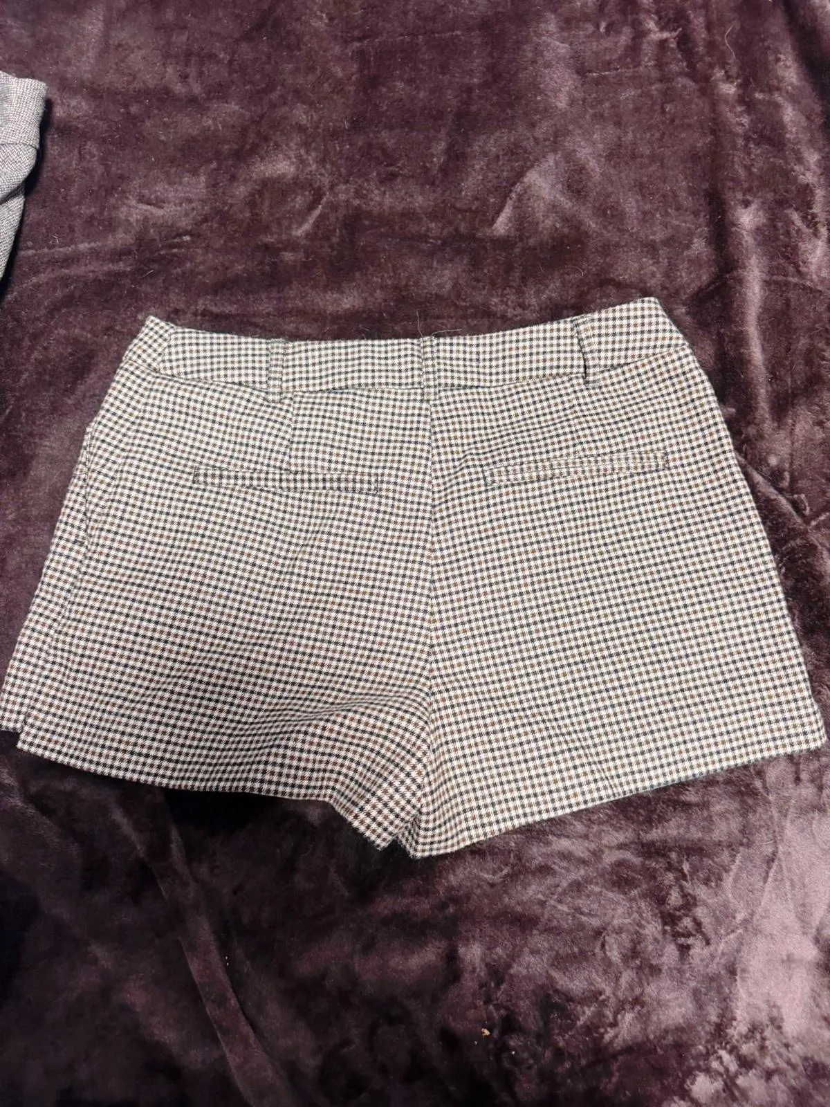 Pantaloni H&M EU 38 | Maro, Scurți, Talie joasă, Carouri, Poliester - Image 9
