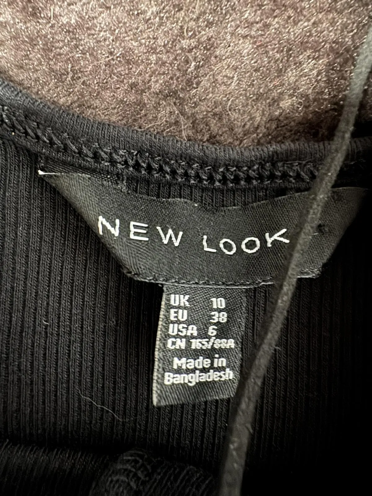 Top cropped New Look EU 36 | Negru, Cropped (Scurt), Fără mâneci, Bumbac - Image 3