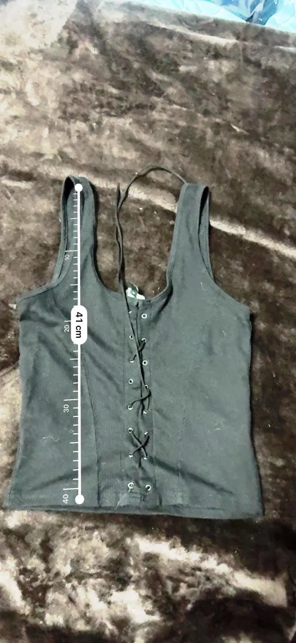 Top cropped New Look EU 36 | Negru, Cropped (Scurt), Fără mâneci, Bumbac - Image 7
