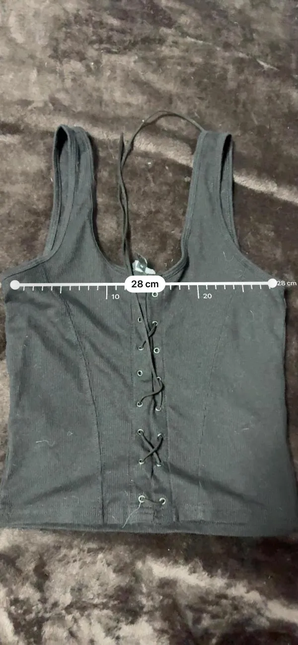 Top cropped New Look EU 36 | Negru, Cropped (Scurt), Fără mâneci, Bumbac - Image 8
