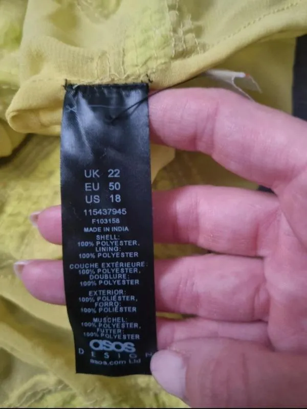 Rochie de seară ASOS EU 50 | Verde lime, Midi, Mânecă lungă, Paiete, Poliester - Image 9