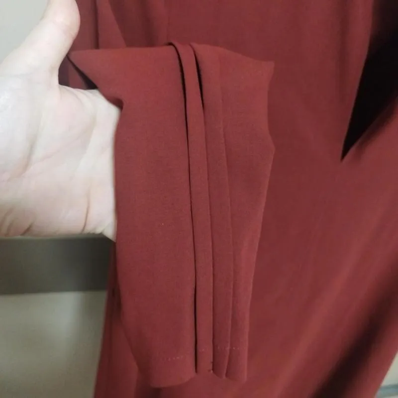 Rochie tip cămașă See By Chloé EU 38 | Burgundy, Mini, Mânecă lungă, Poliester - Image 10