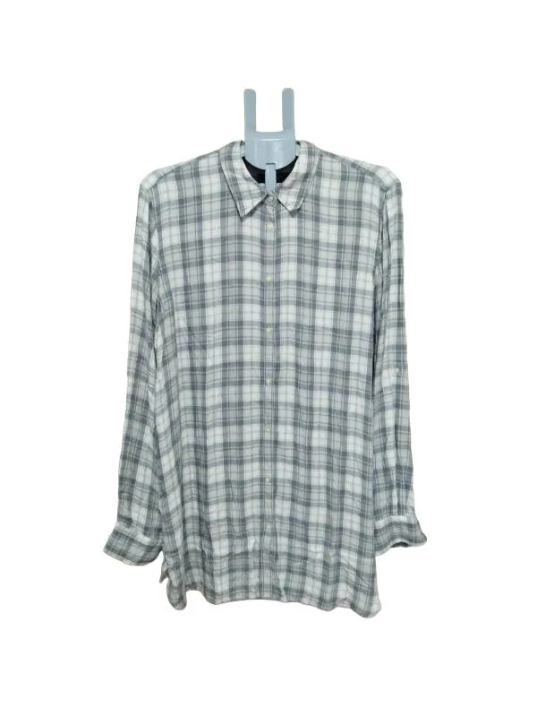 Cămașă cu carouri Lauren Ralph XXL | Khaki, Mânecă lungă