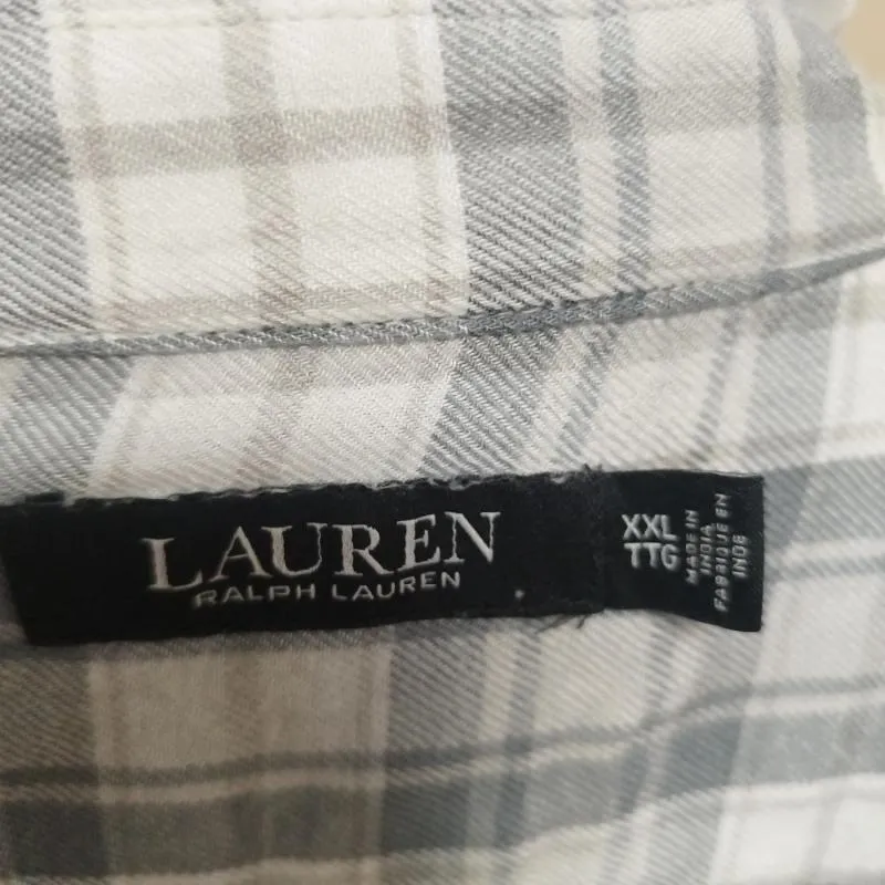Cămașă cu carouri Lauren Ralph XXL | Khaki, Mânecă lungă - Image 4