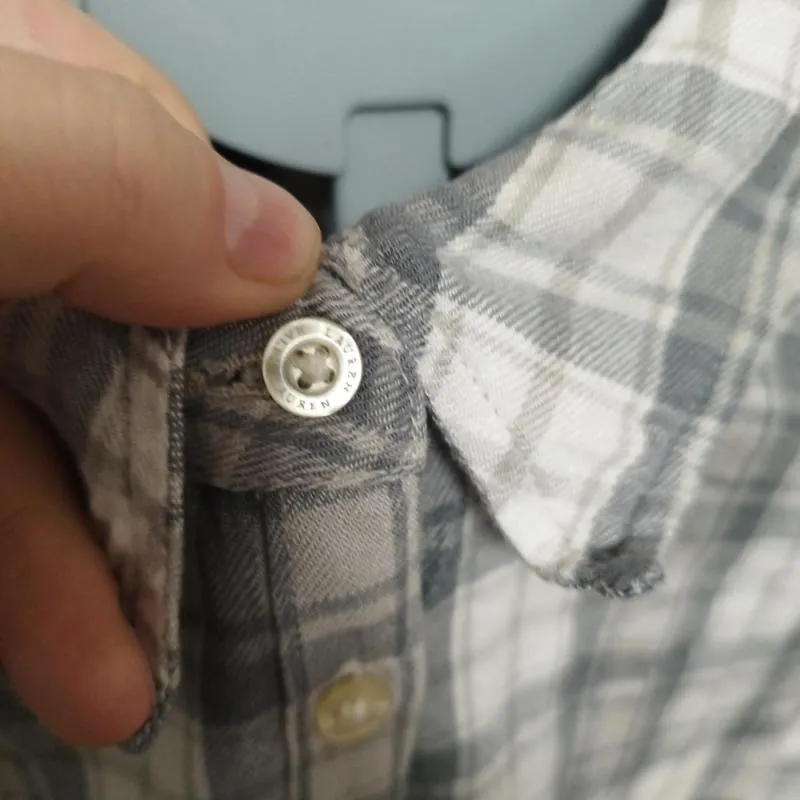 Cămașă cu carouri Lauren Ralph XXL | Khaki, Mânecă lungă - Image 8