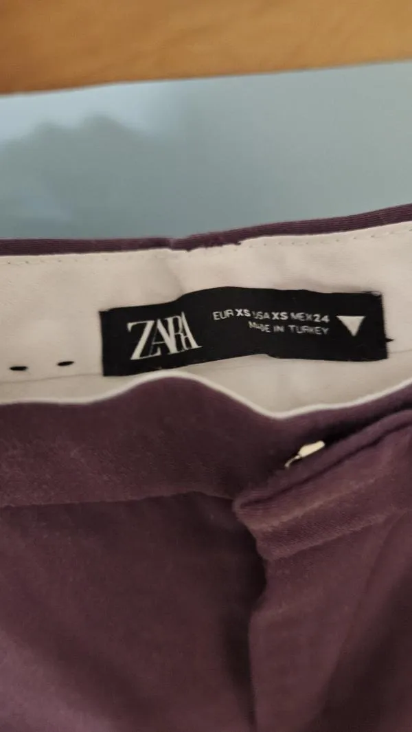 Pantaloni Zara EU 34 | Mov, Lungi, Eleganți  Stofă, Poliester - Image 5