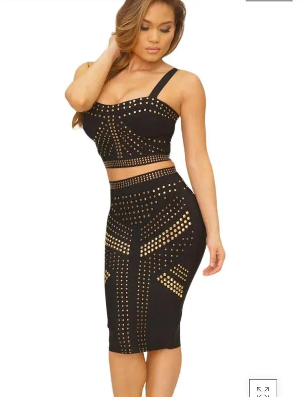 Top cu fustă Frenesi fashion EU 40 | Negru, Animal print