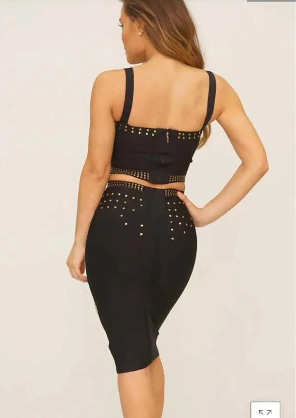 Top cu fustă Frenesi fashion EU 40 | Negru, Animal print - Image 2