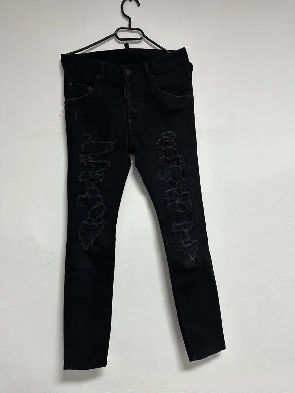Blugi DSQUARED2 EU 32 | Negru, Lungi, Talie medie, Skinny fit, Bumbac - Image 2
