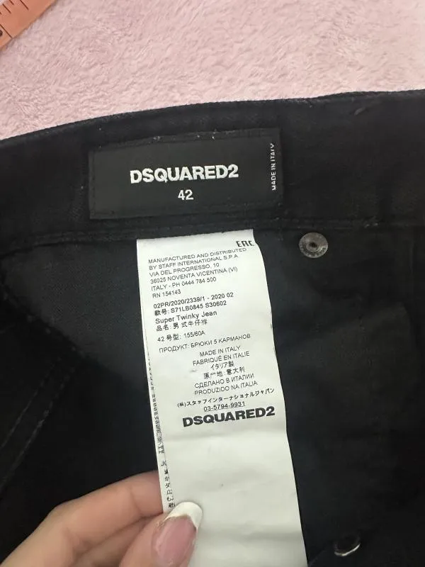 Blugi DSQUARED2 EU 32 | Negru, Lungi, Talie medie, Skinny fit, Bumbac - Image 4
