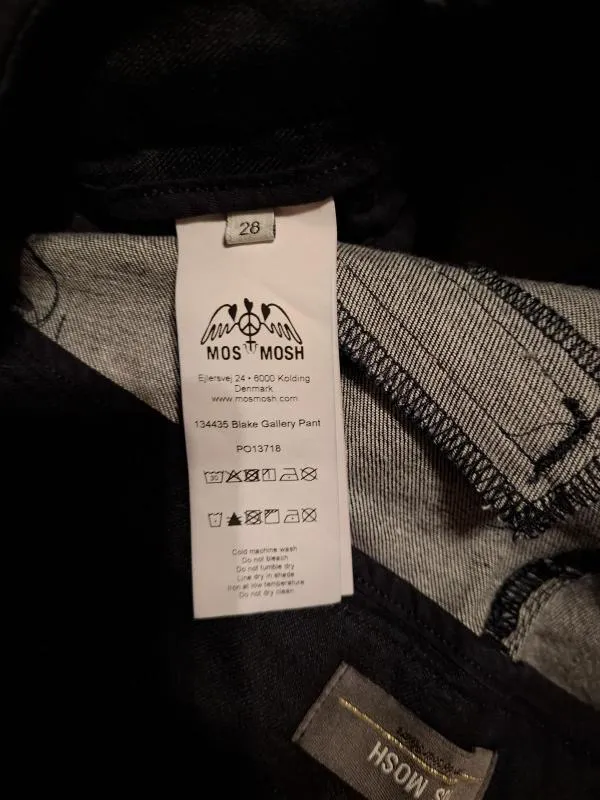 Blugi Mos Mosh US 28 | Bleumarin, Lungi, Talie medie, Slim fit, Dungi, Broderie, Bumbac - Image 7