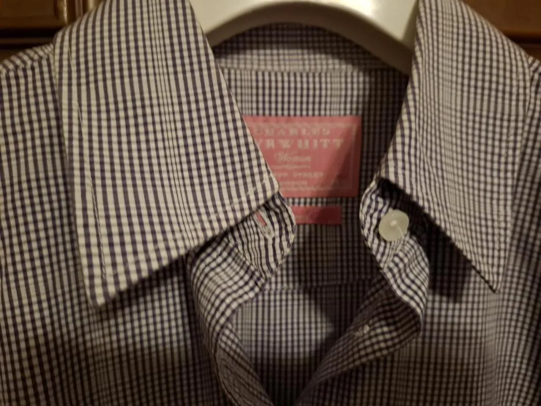 Cămașă Charles Tyrwhitt EU 36 | Alb, Normal, Mânecă lungă, Carouri, Bumbac - Image 2