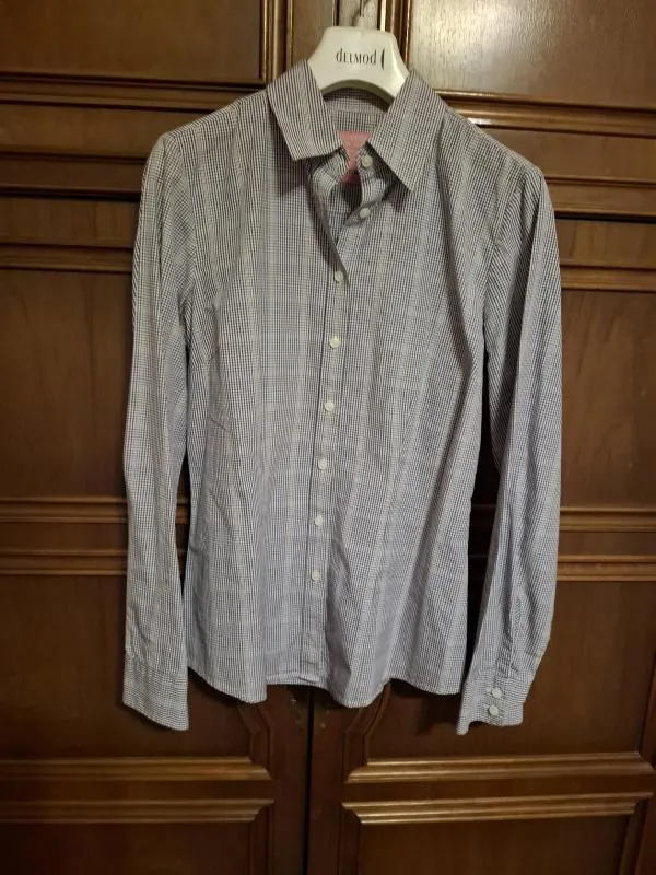 Cămașă Charles Tyrwhitt EU 36 | Alb, Normal, Mânecă lungă, Carouri, Bumbac
