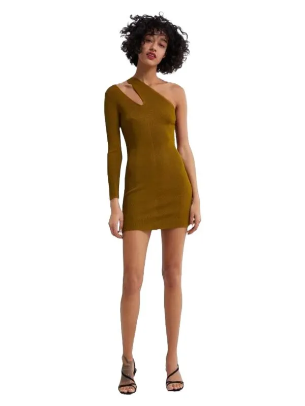 Rochie de seară Zara EU 38 | Caramel, Mini, Pe un umăr