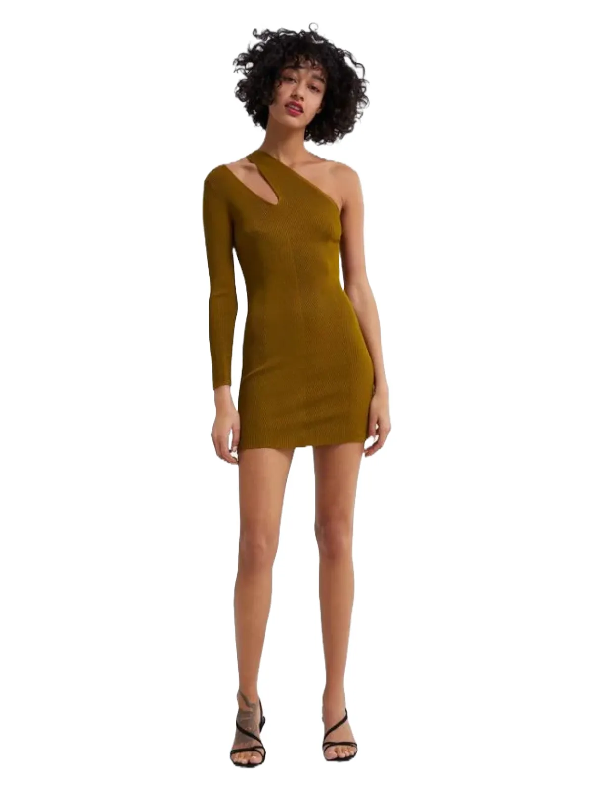 Rochie de seară Zara EU 38 | Caramel, Mini, Pe un umăr