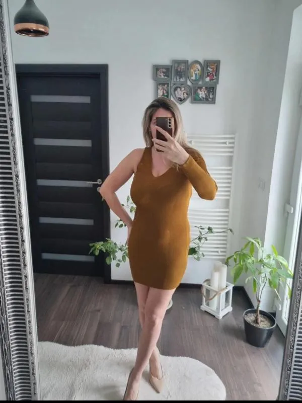 Rochie de seară Zara EU 38 | Caramel, Mini, Pe un umăr - Image 3