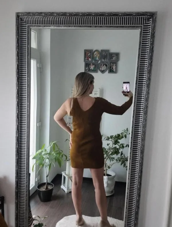 Rochie de seară Zara EU 38 | Caramel, Mini, Pe un umăr - Image 4