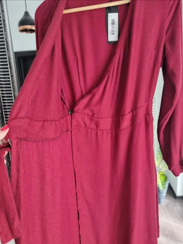 Rochie casual Trendyol EU 36 | Burgundy, Midi, Mânecă lungă - Image 4